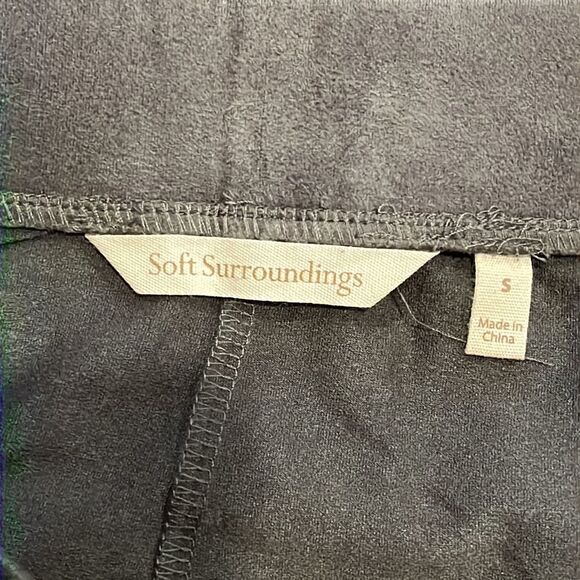 Soft Surroundings Gray Micro Suede Leggings Small - Picture 4 of 5
